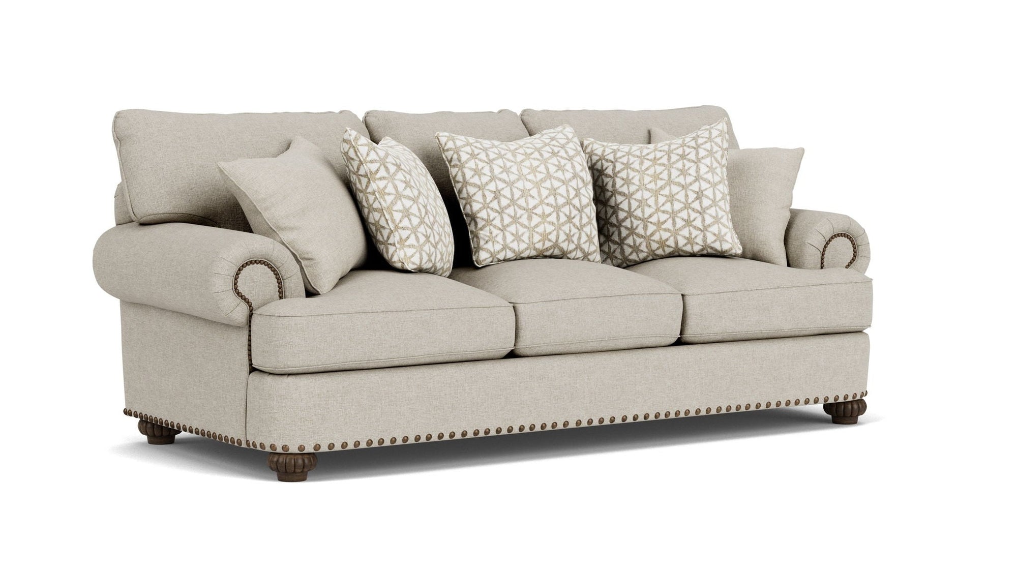 Patterson - Fabric Sofa, Nailhead Trim
