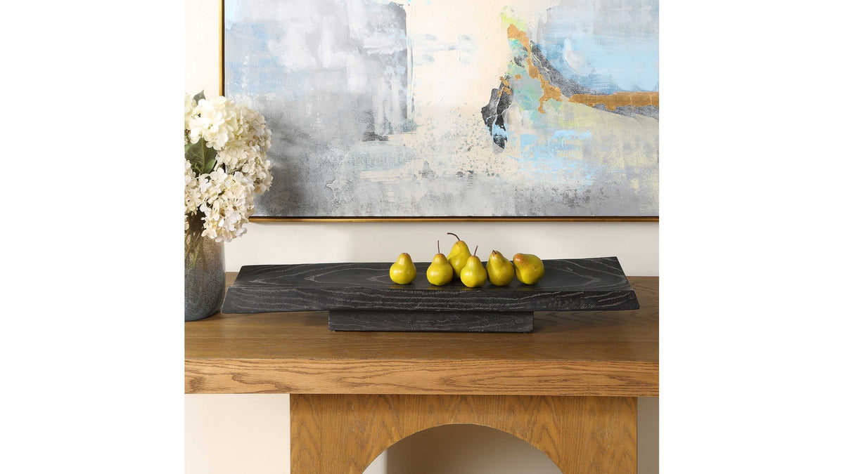 Ciaran - Indoor-Outdoor Wooden Tray - Black
