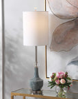 Piers - Mottled Buffet Lamp - Blue