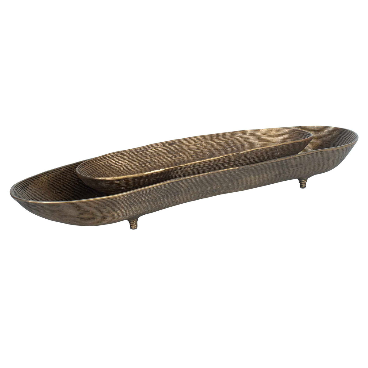 Stratum - Oval Bowls (Set of 2) - Brass