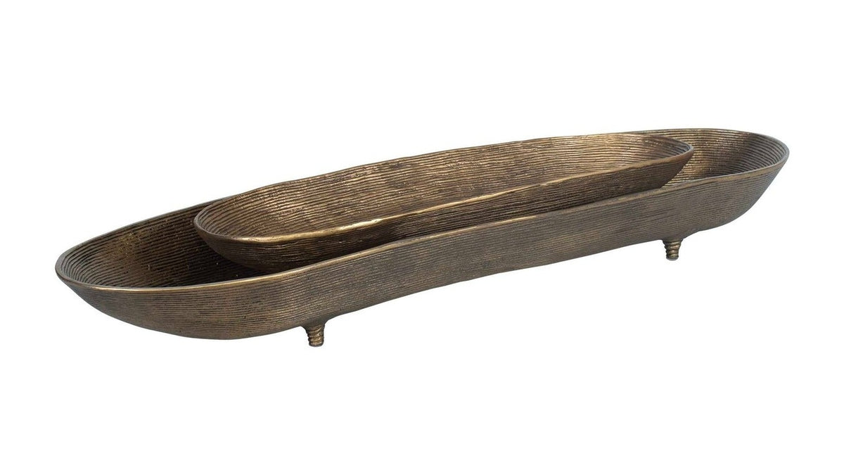 Stratum - Oval Bowls Set of 2 - Brass
