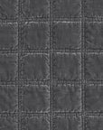Stella - Faux Silk Velvet Double Box Stitch Throw - Slate