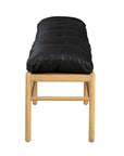 Osborne - Leather Bench - Black / Light Brown