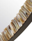 Odeon - Shell Inlay Round Mirror - Bronze