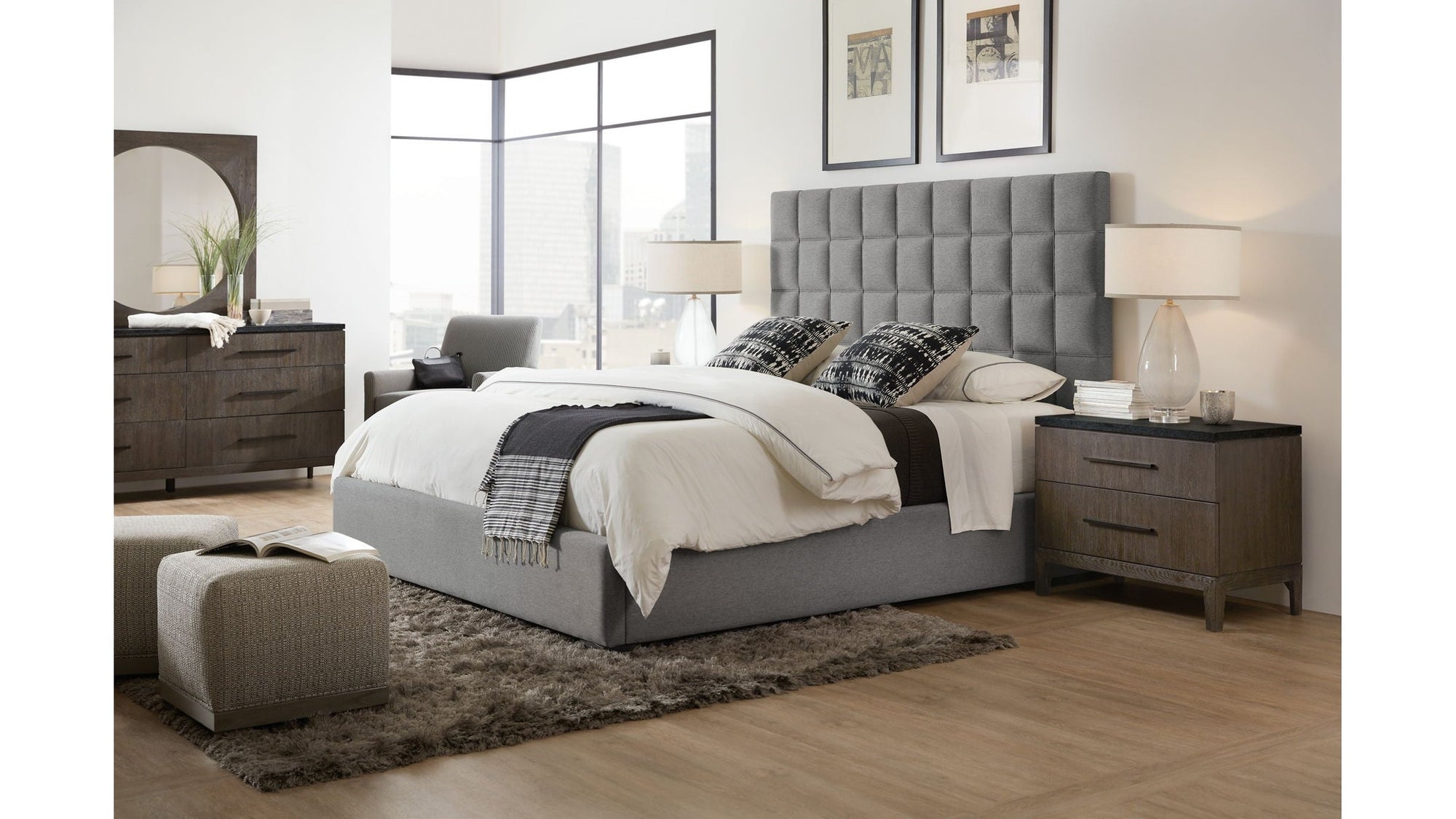Miramar Aventura - San Marcos Stone Top Nightstand - Dark Gray