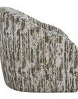 Mari - Boucle Swivel Chair - Green / White