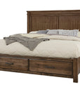 Cool Rustic - Mansion Bed With Storage