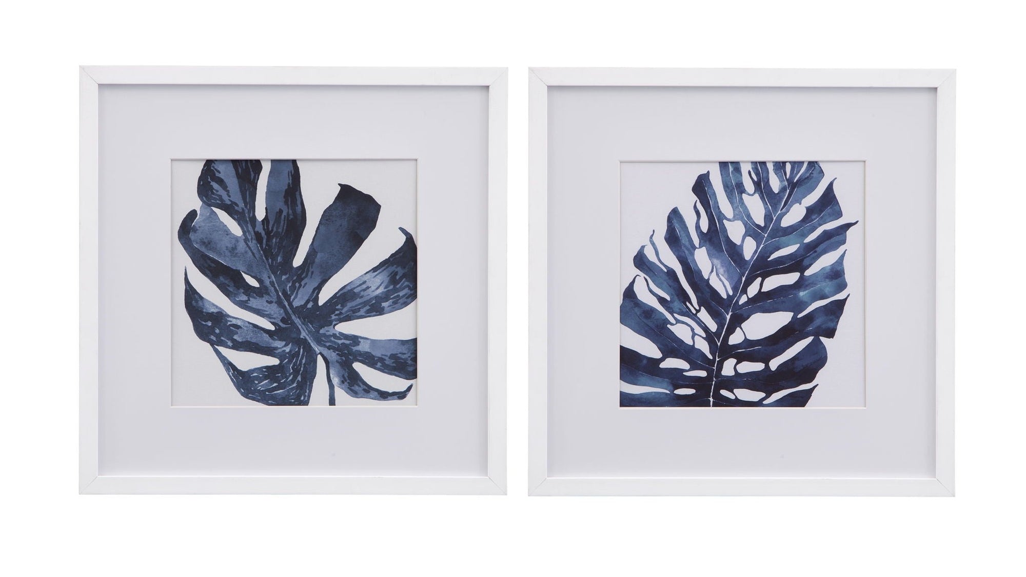Palms Canvas Art Set of 2 - White