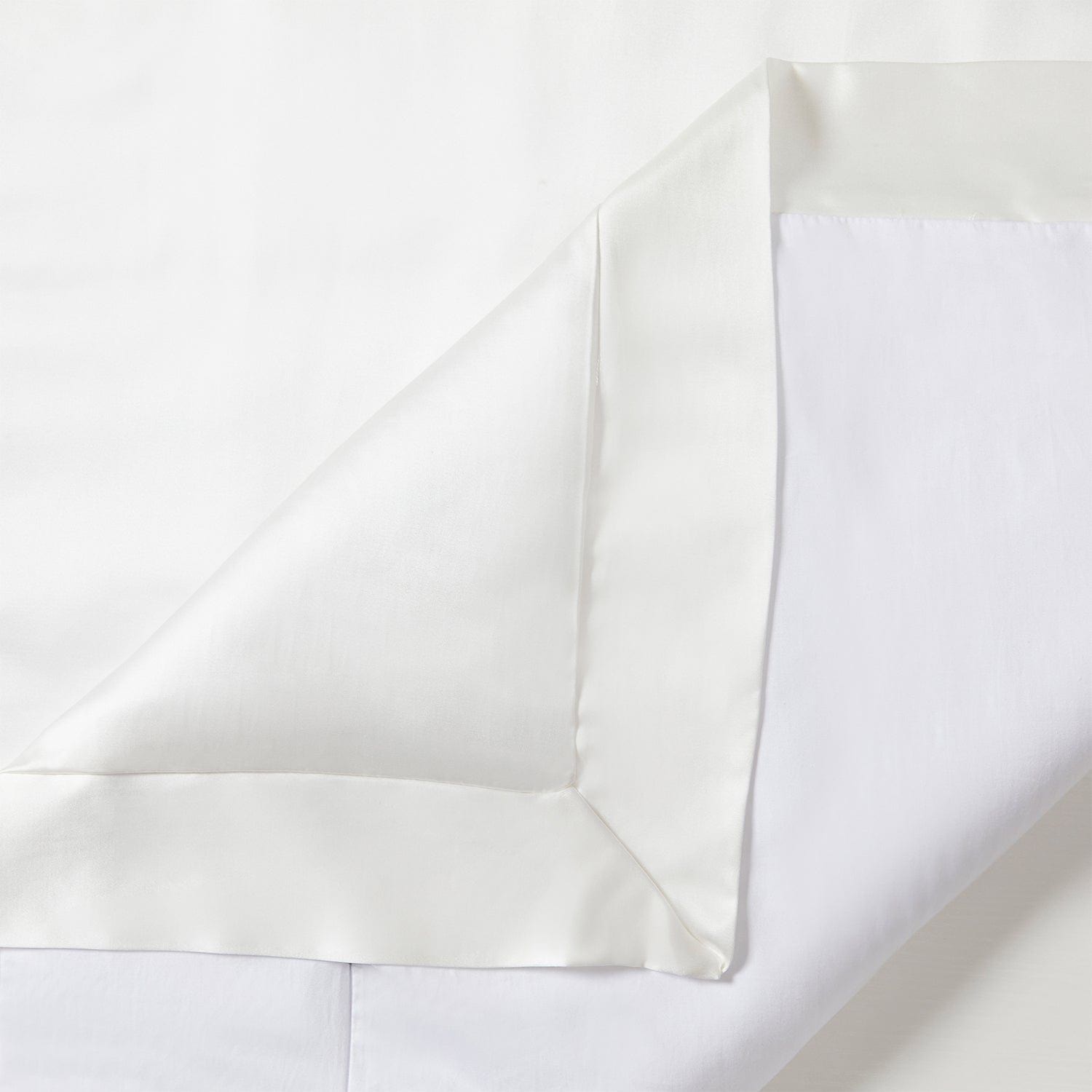 High Shine Satin - King Duvet Cover Set (Set of 3) - White