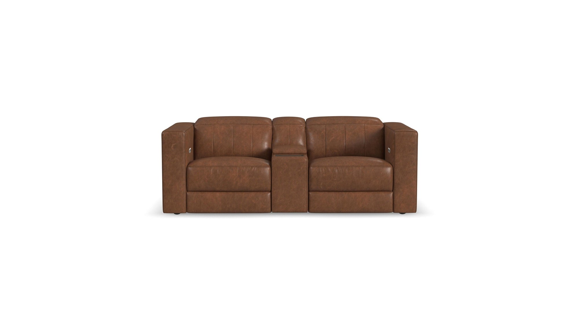 Austin - Power Reclining Loveseat With Console And Power Headrests - Chestnut