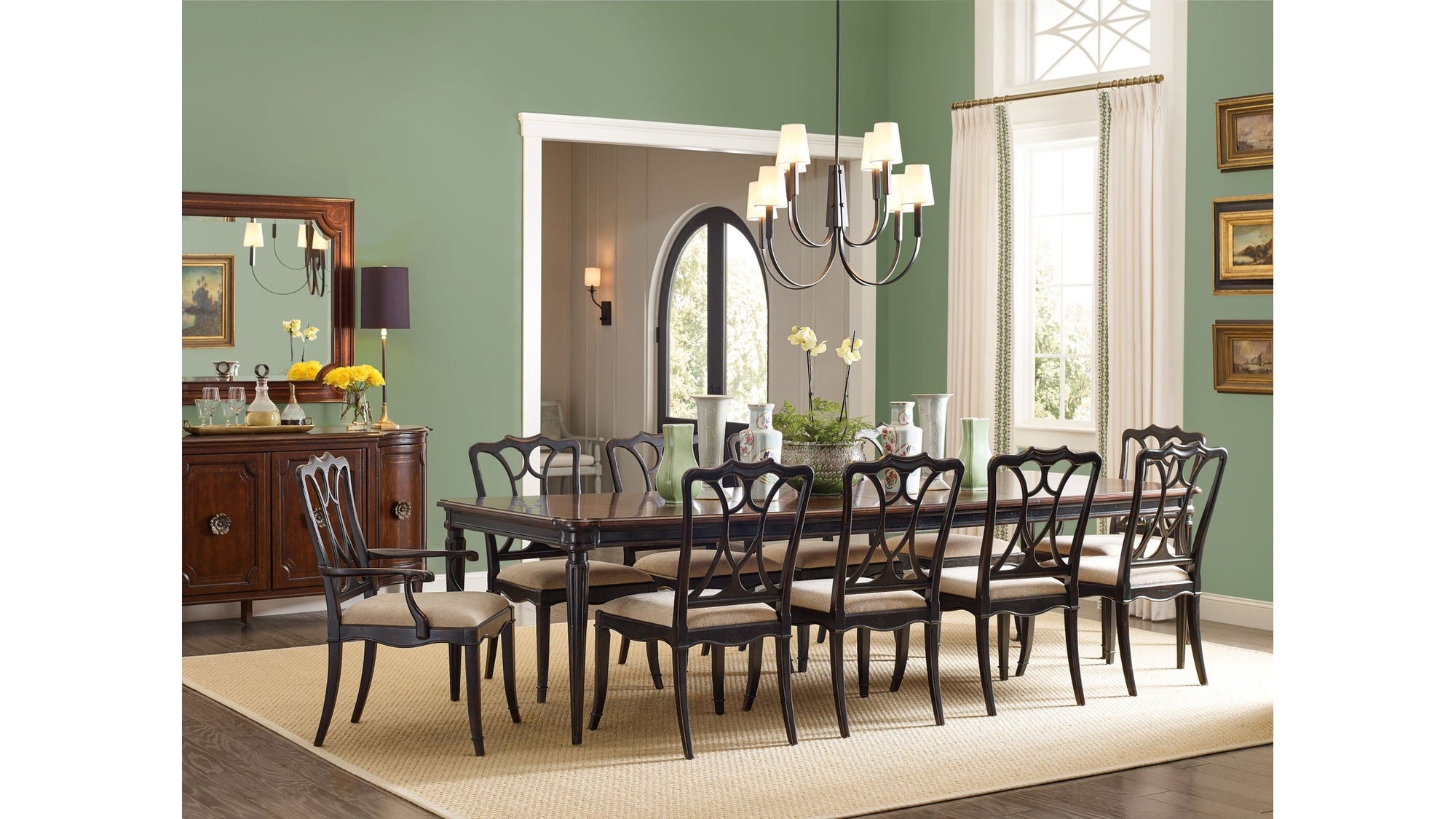 Charleston - Upholstered Seat Arm Chair Set of 2