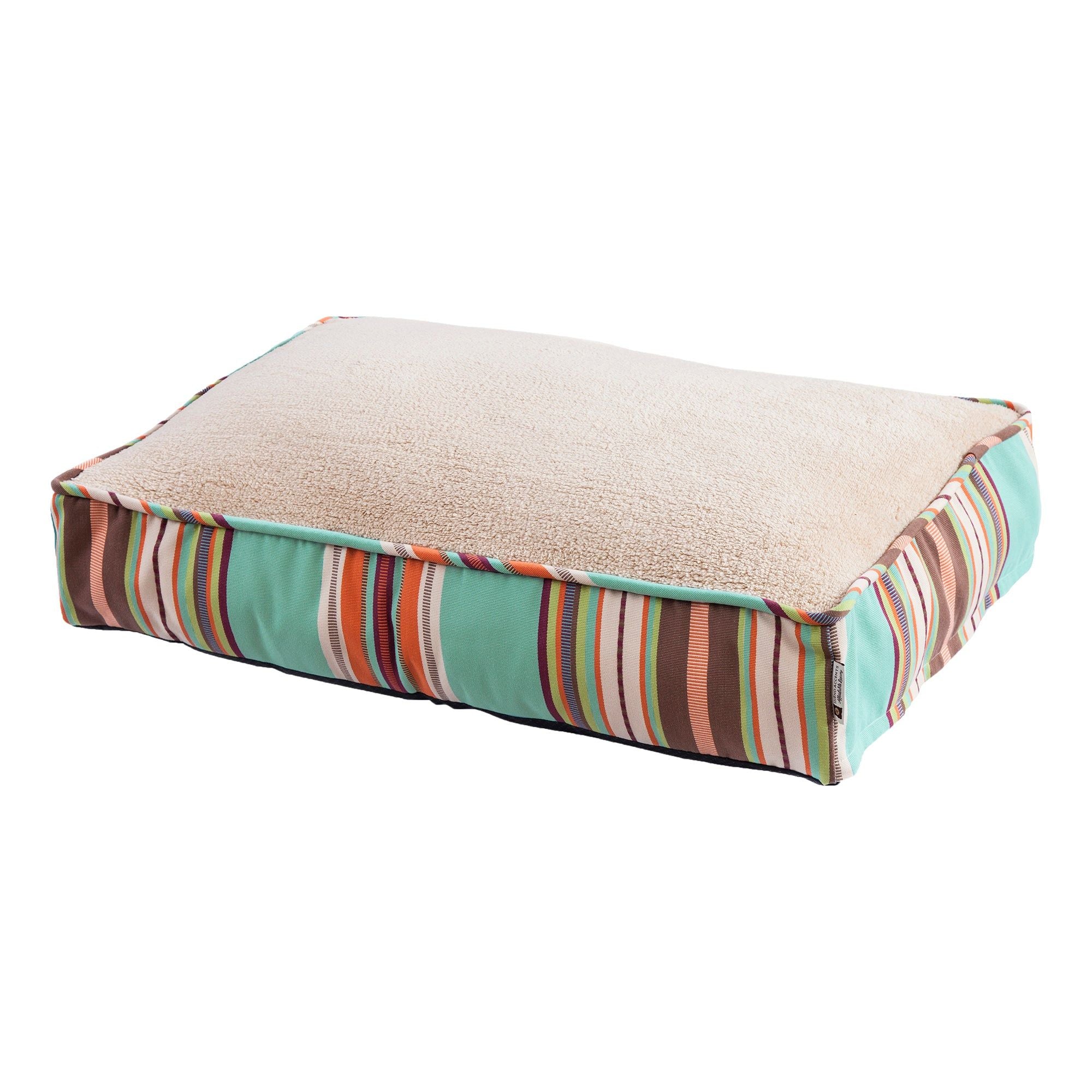 Serape - Dog Bed, 2 Per Carton - Tan / Turquoise