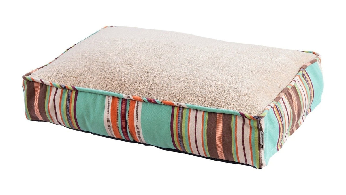Serape - Dog Bed, 2 Per Carton - Tan / Turquoise