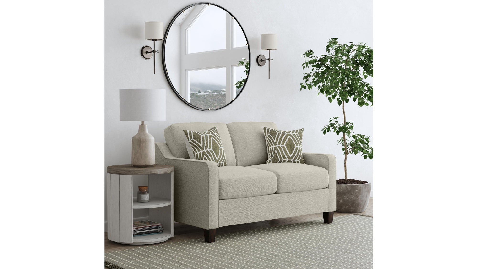 Jay - Fabric Stationary Loveseat