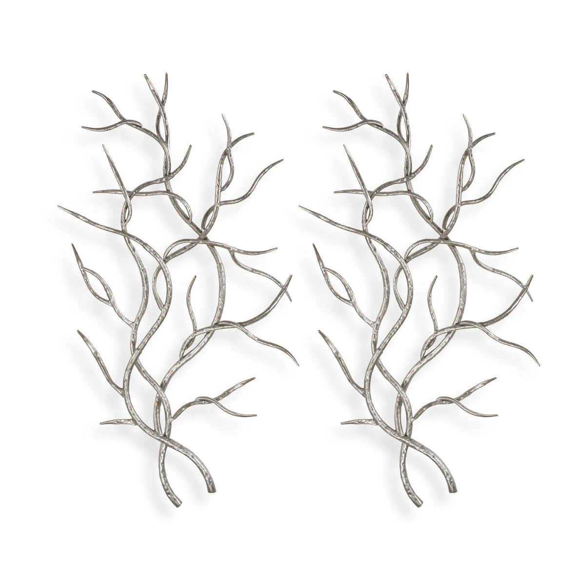 Silver Branches - Wall Art (Set of 2) - Silver
