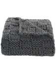 Chess Knit - Throw - Slate