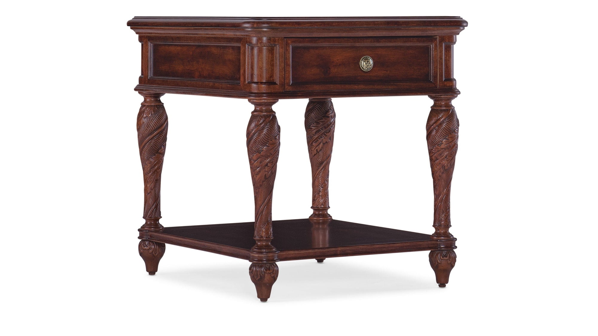 Charleston - One-Drawer End Table - Dark Brown