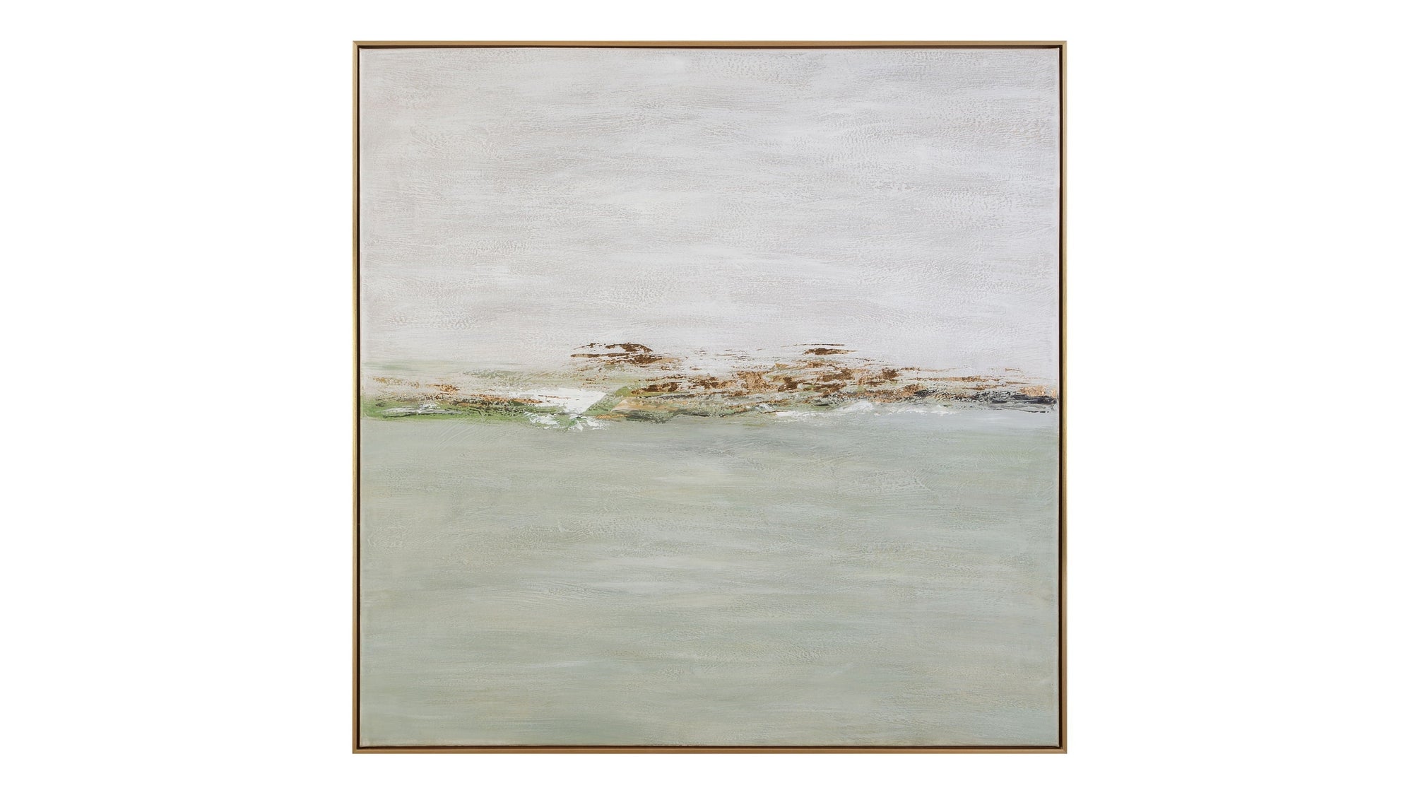 Coastal Horizon Framed Canvas - Green