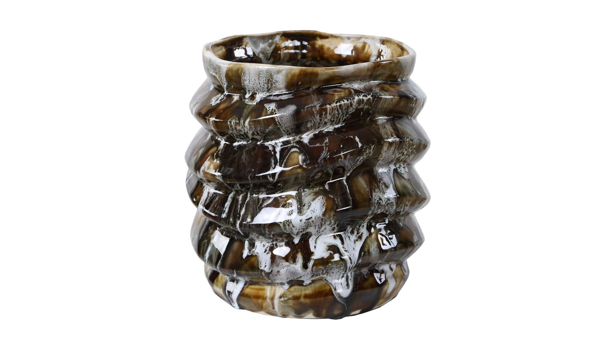 Cuoco - Glazed Vases (Set of 2) - Brown