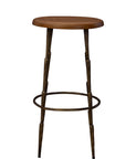 Zazu - Counter Stool - Dark Brown / Bronze
