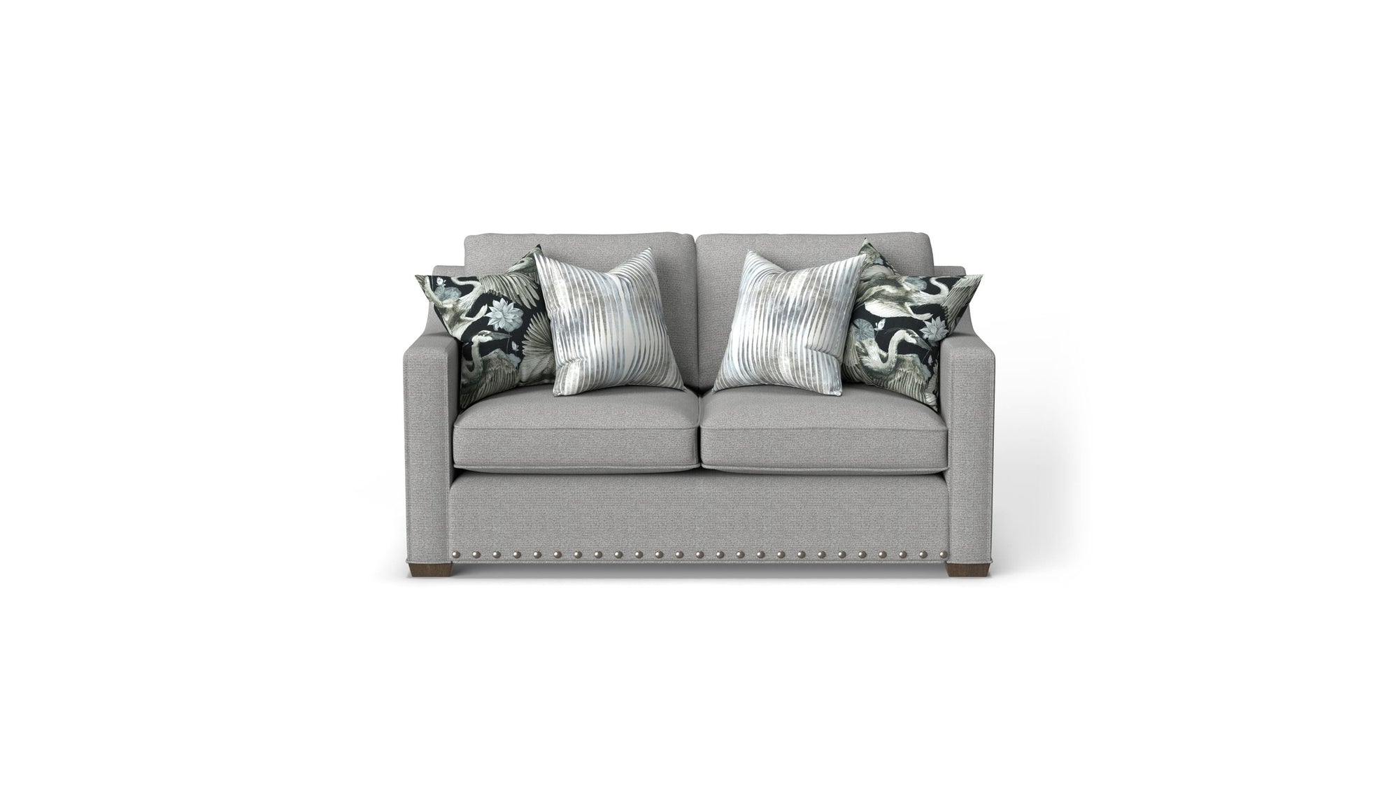 Milo - Fabric Loveseat With Nailhead Trim