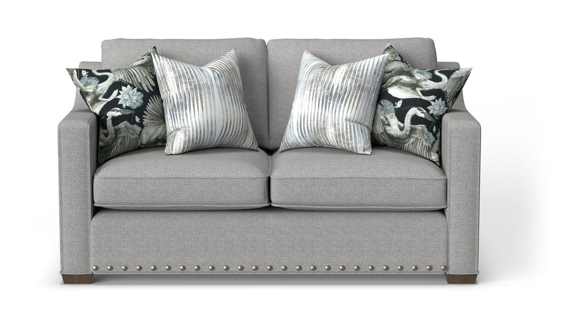 Milo - Fabric Loveseat With Nailhead Trim
