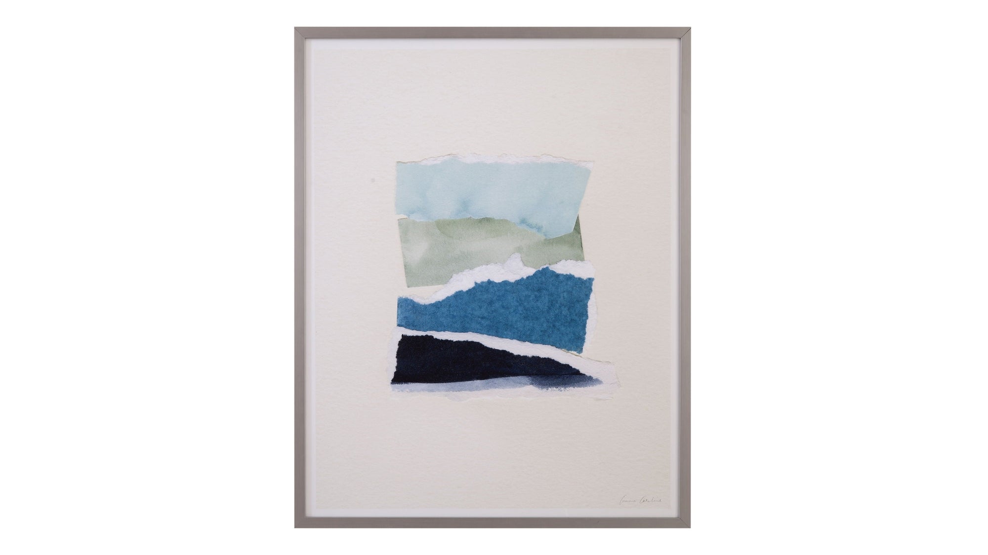 Seaside Color Study I Framed Print - Blue / Beige