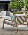 Strapped - Outdoor Lounge Chair - Light Brown / Light Gray