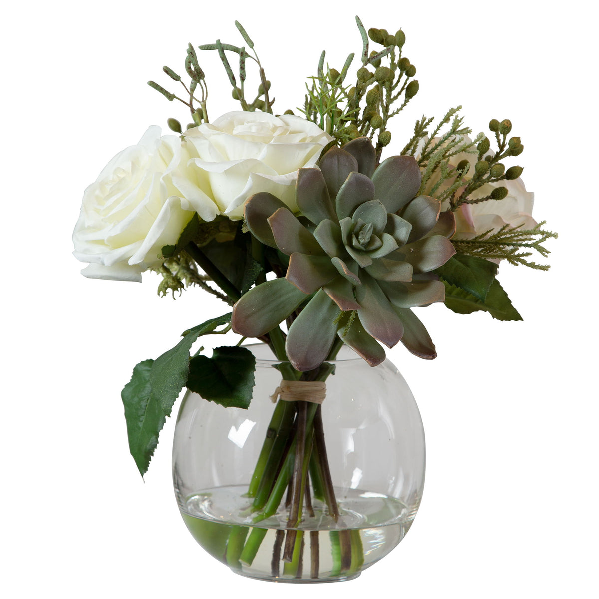 Belmonte - Floral Bouquet &amp; Vase - Green