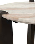Talud - Modern Marble Side Table - Bronze / Gray