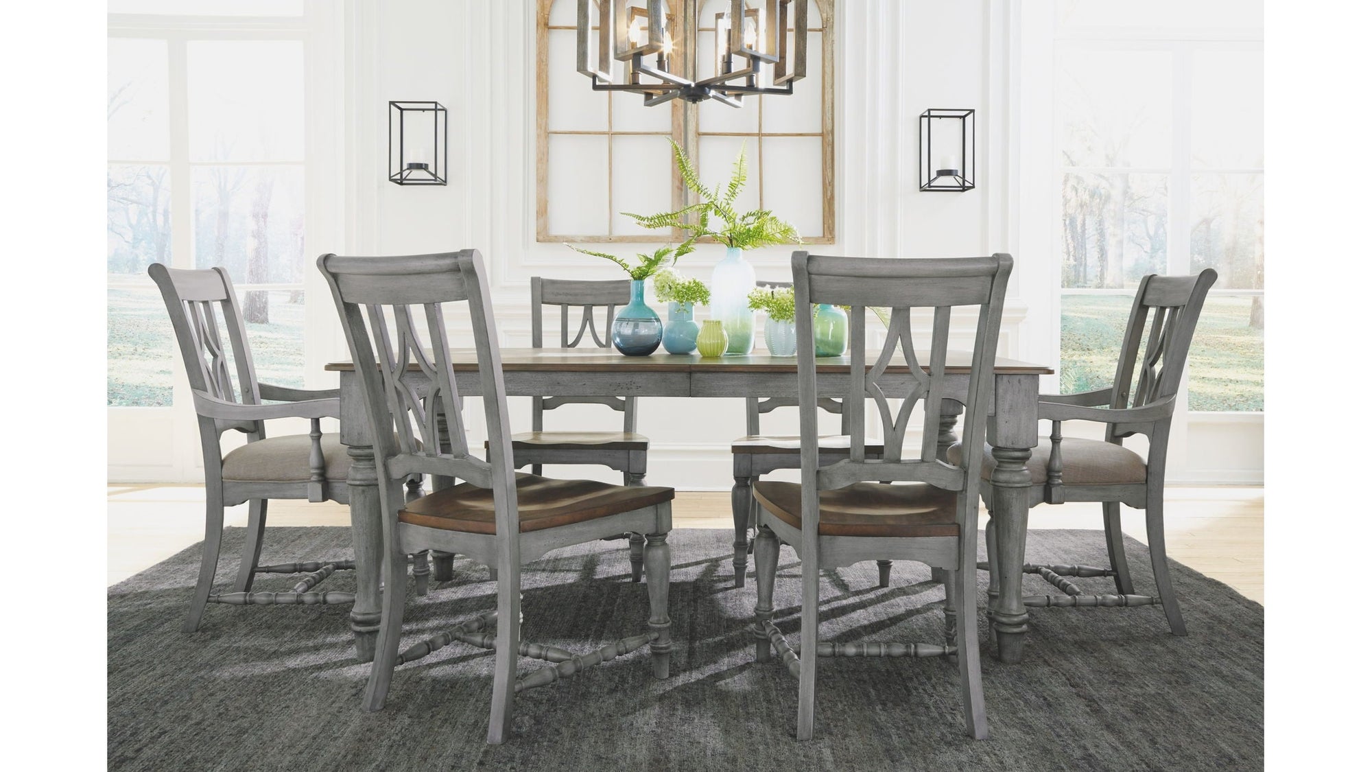 Plymouth - Rectangular Dining Table - Gray