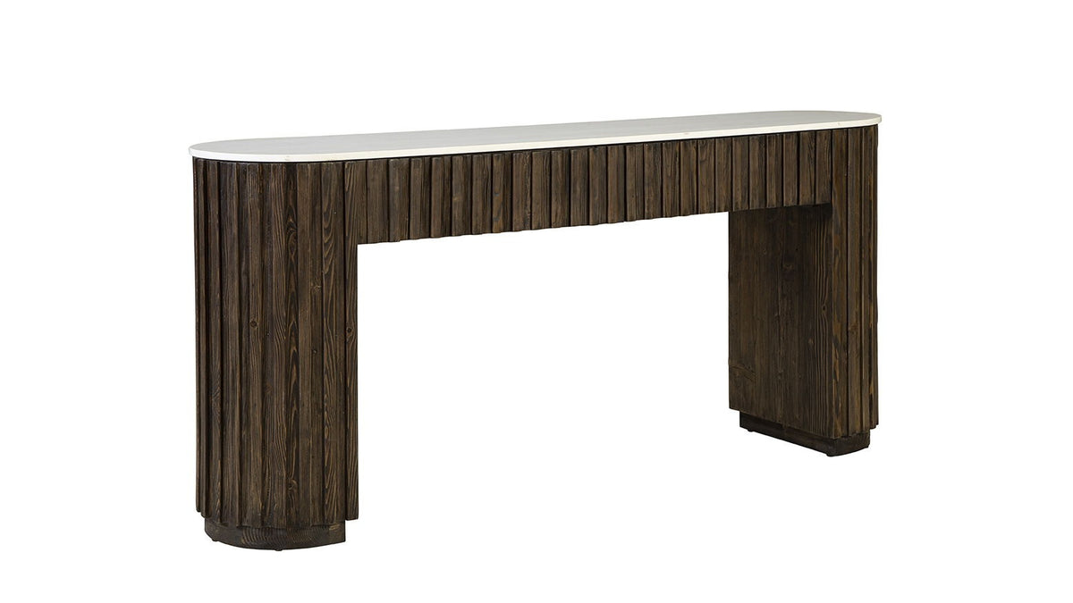 Cheers - Marble Console - Dark Brown