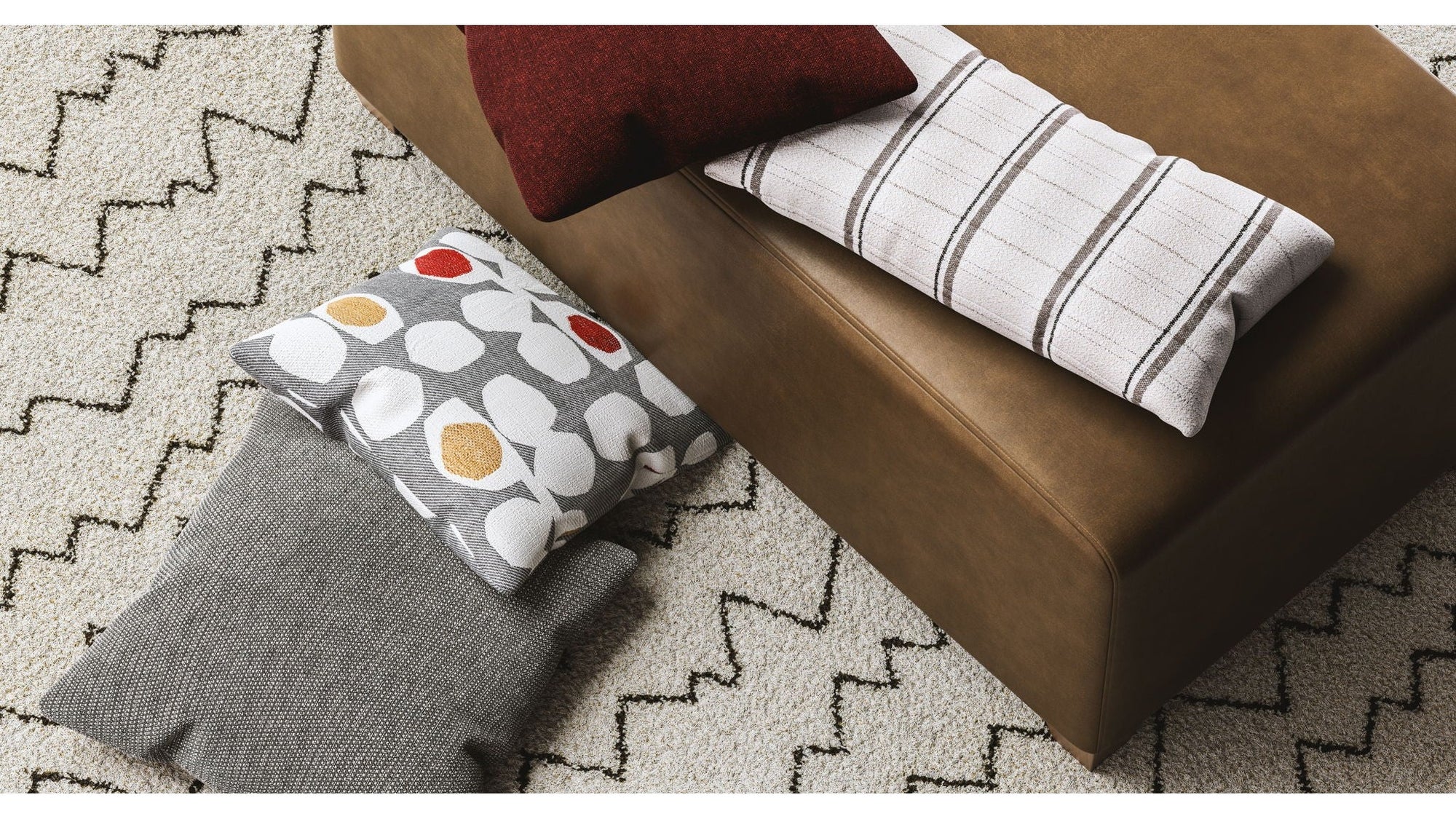 Cascade - Fabric Rectangular Cocktail Ottoman