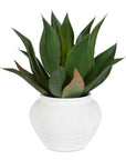 Tierra Agave - Centerpiece With Vase - White