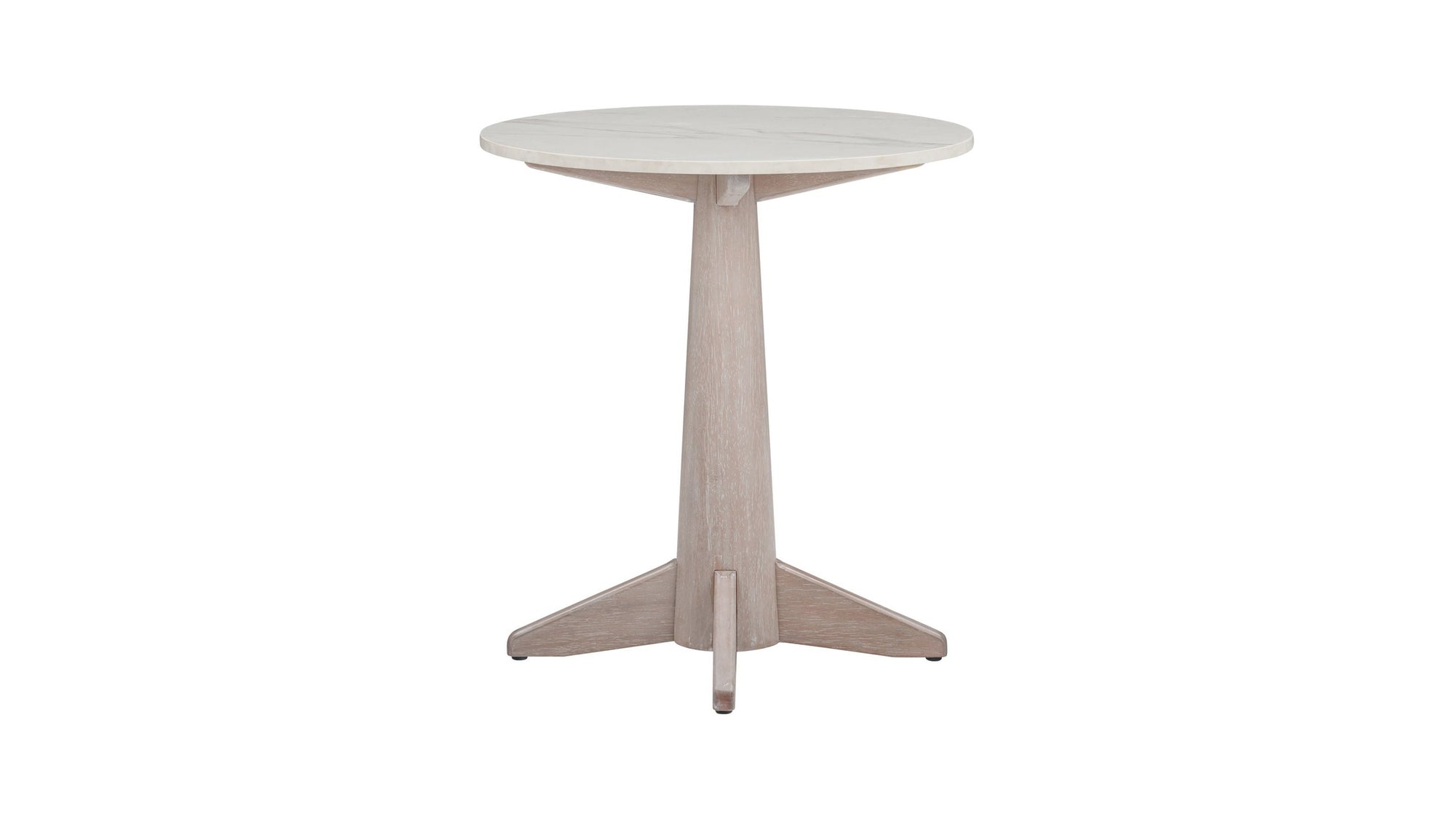 Horizons - End Table - White Oak / White Marble