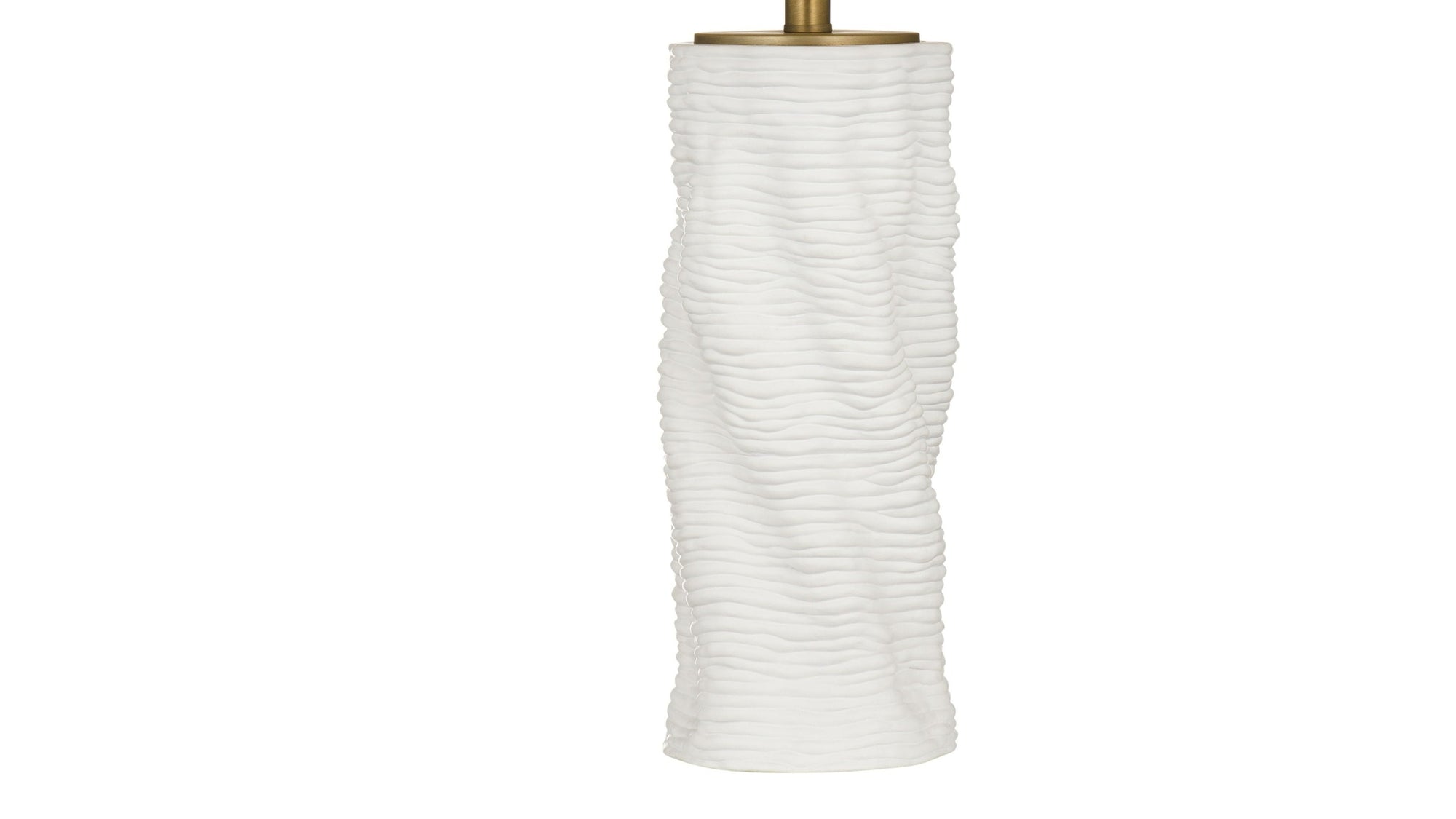 Delancy - Table Lamp - Matte White / Brass Accents