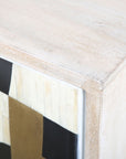 Xander - Server - White Wash Mango / Mosaic Ivory / Brass / Ebony