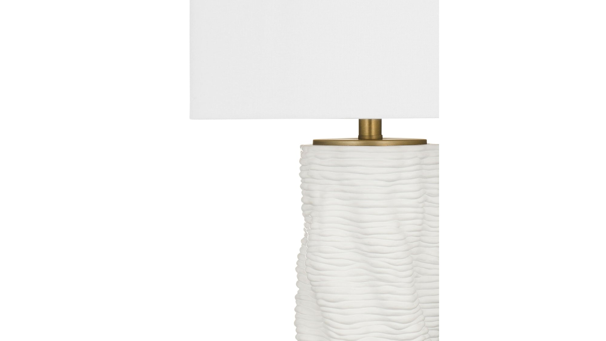 Delancy - Table Lamp - Matte White / Brass Accents