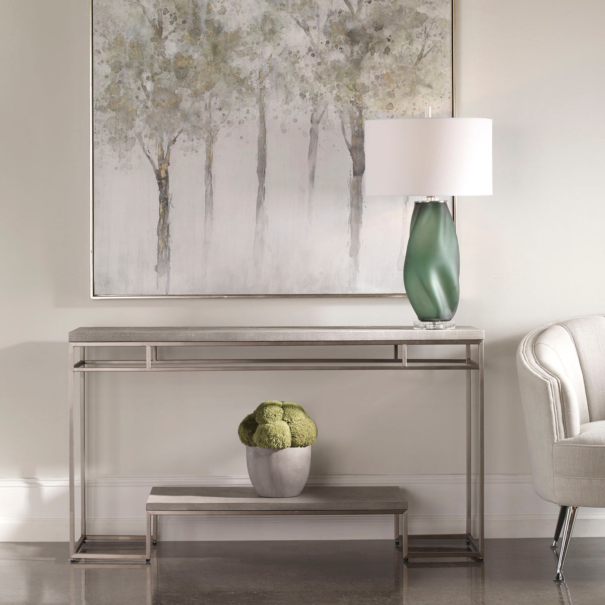 Clea - Console Table - Silver
