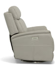 View - Power Swivel Recliner With Power Headrest