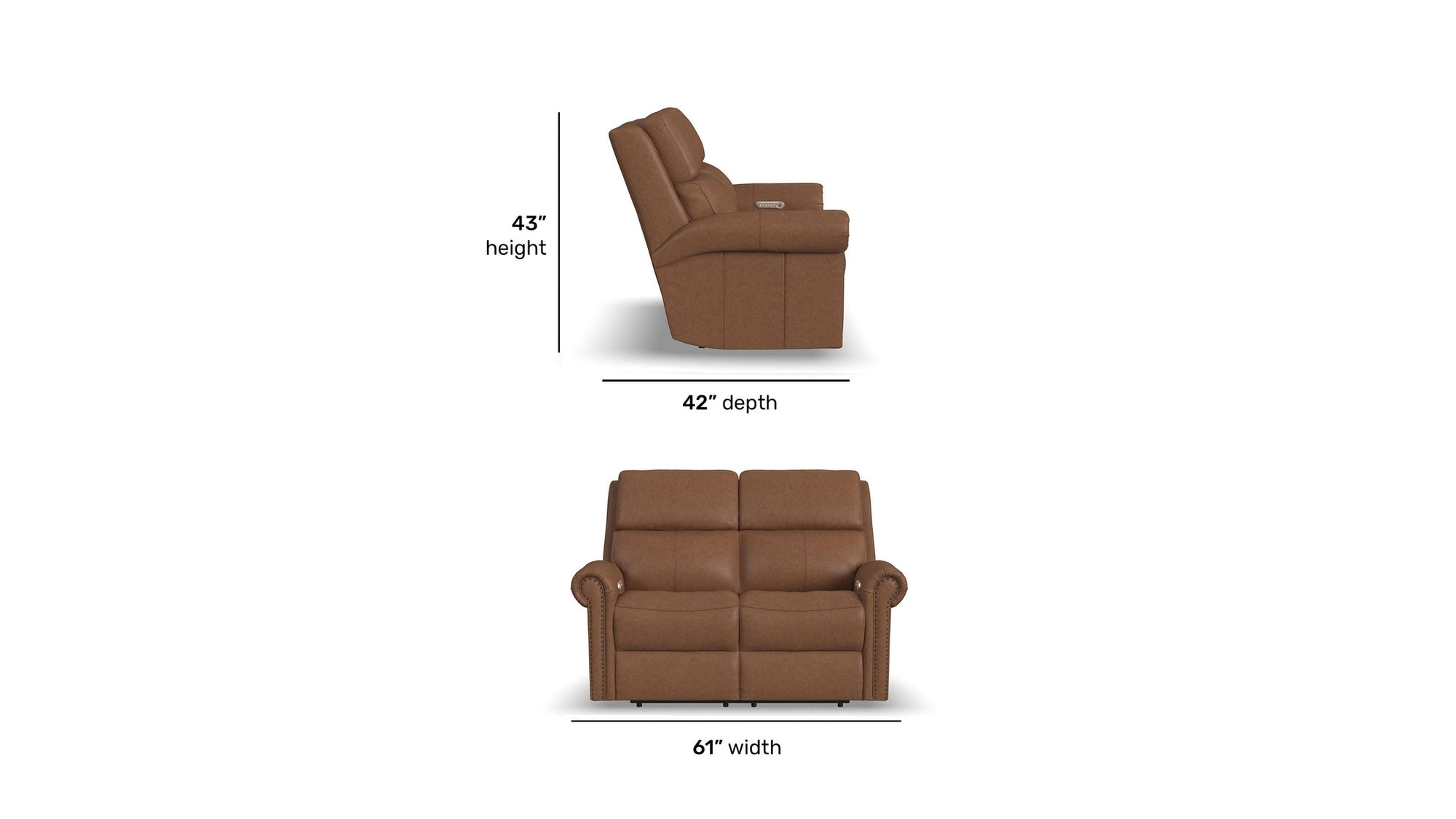 Bernard - Loveseat With Nailhead Trim