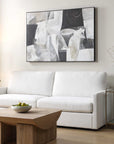 Folding - Time Framed Abstract Art - Black / Brown / Gray / White