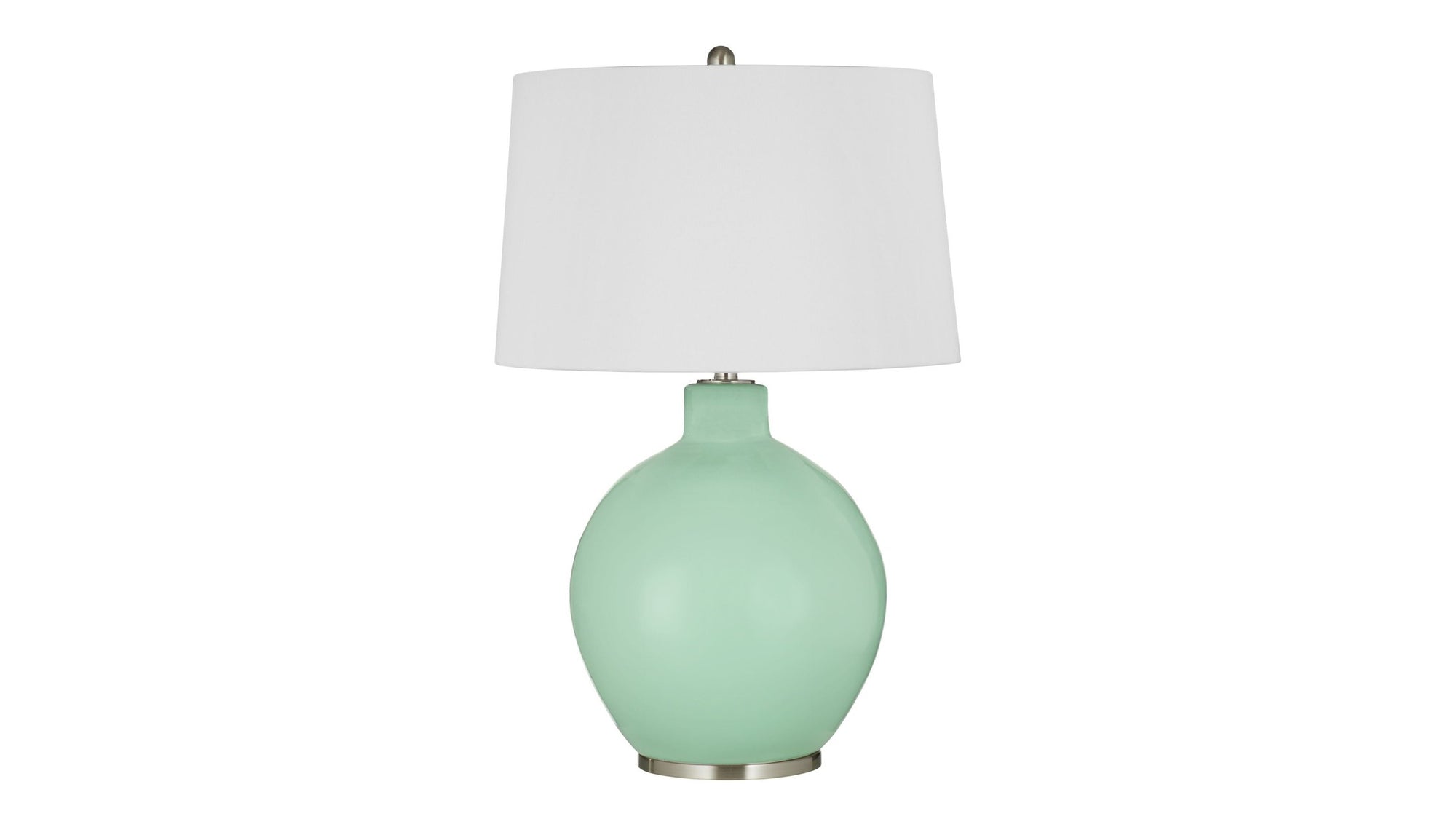 Aruba - Table Lamp - Pastel Mint Green / Silver Detailing