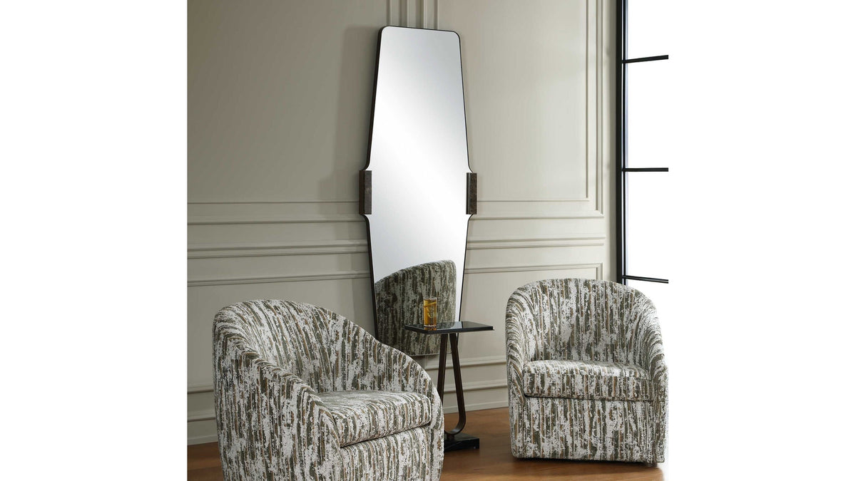 Orson - Mid-Century Tall Mirror - Bronze / Brown