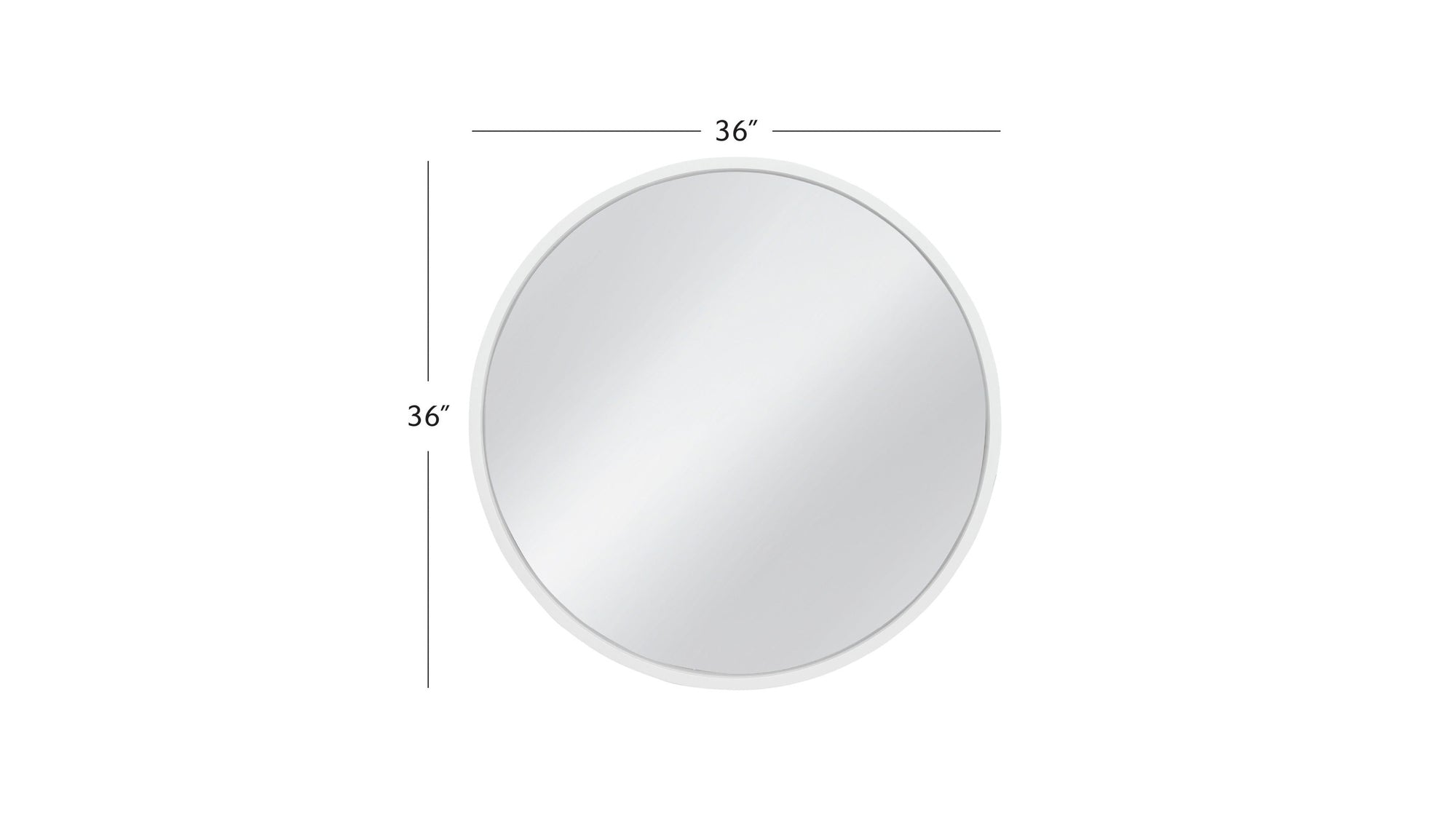 Cyprus - Wall Mirror - Glossy White