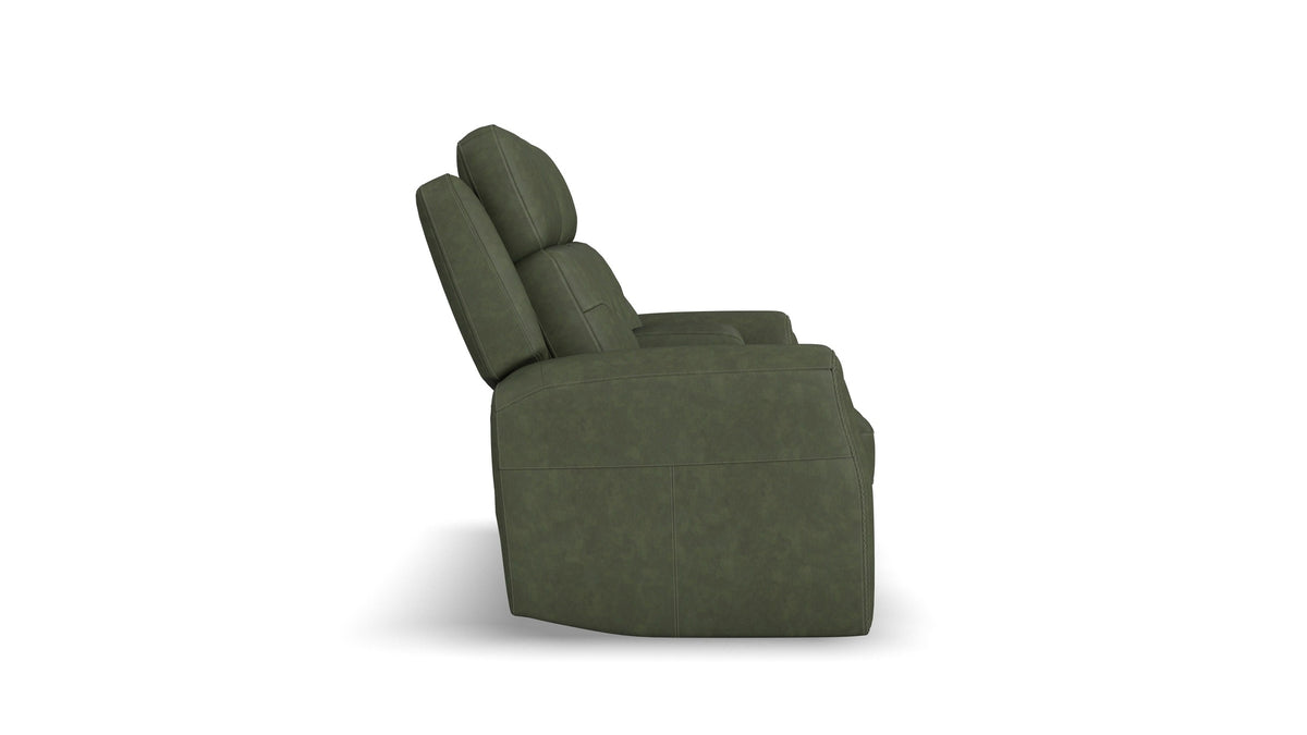 Felix - Power Reclining Loveseat With Console, Power Headrest, Lumbar, Heat &amp; Massage