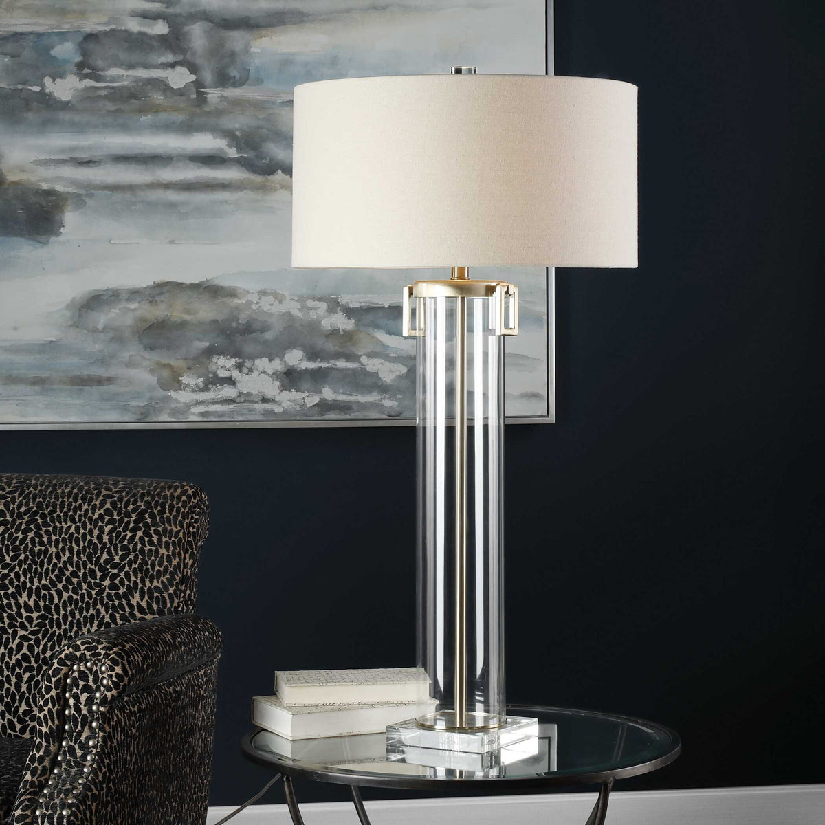 Monette - Tall Cylinder Lamp - Silver