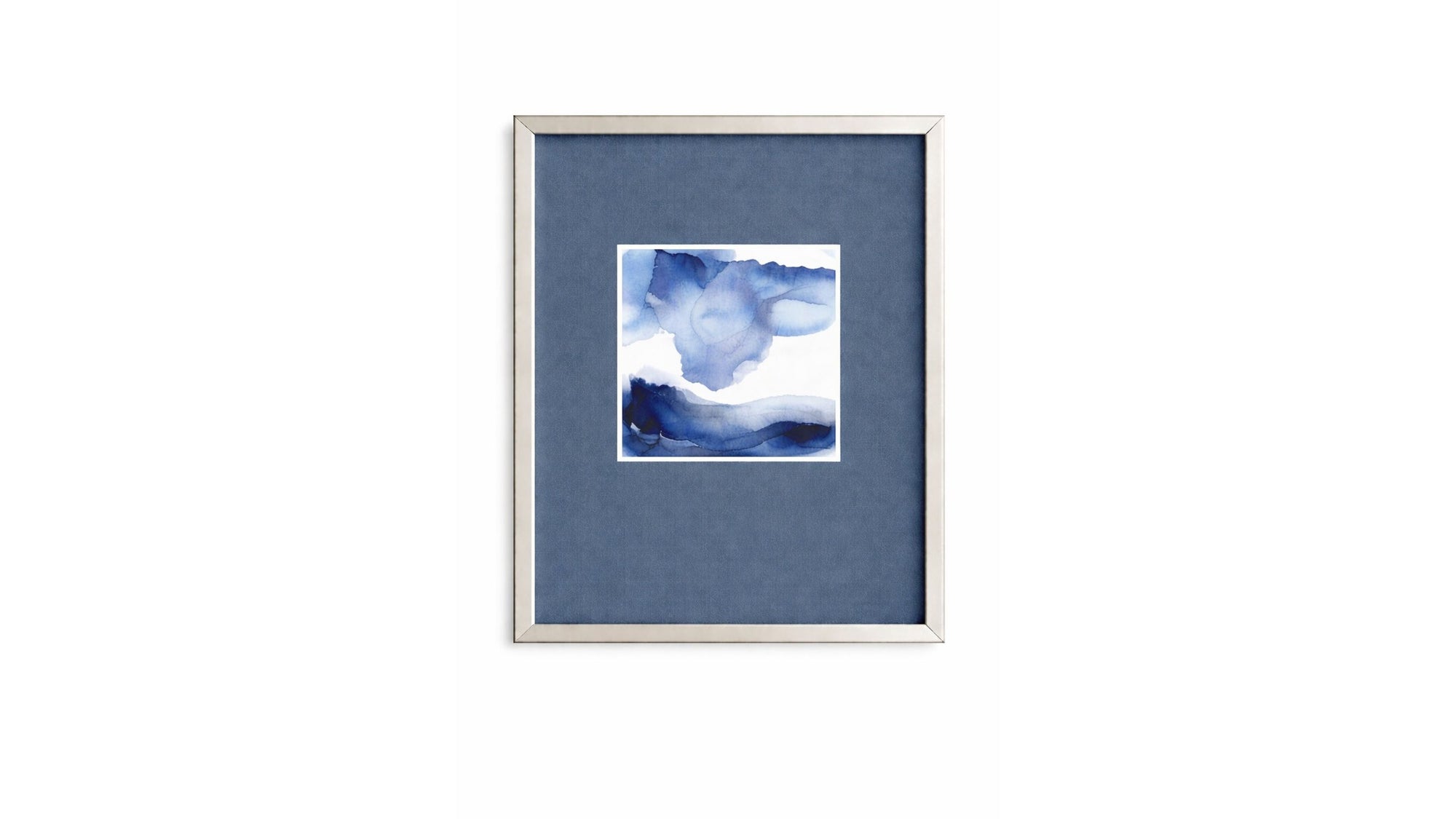 Bleu Beat IV Framed Print - Blue