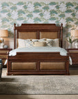 Charleston - King Panel Bed - Dark Brown