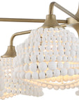 Biddeford - 6 Light Beaded Pendant - White